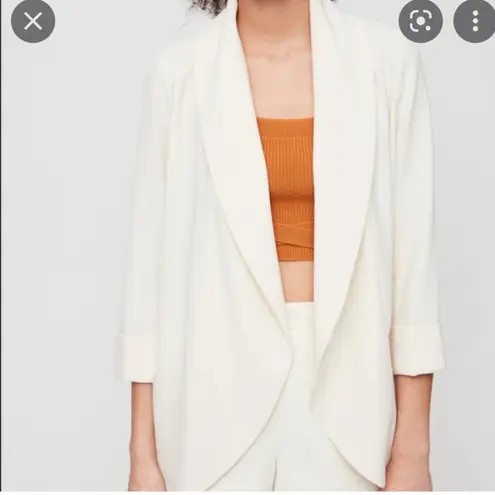 Aritzia  Wilfred Women’s Size M Oversized Slouchy Blazer Cream Crepette Old Money