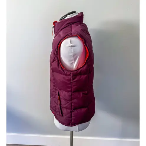Tsunami Quilted Down Plum Front Zipper Puffer Vest