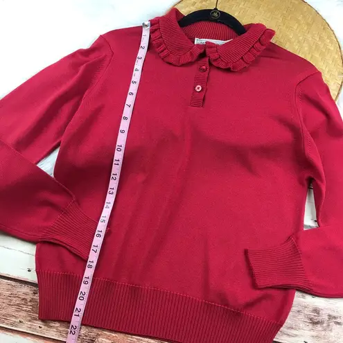 Givenchy Vintage 80’s  sport red sweater w/ collar