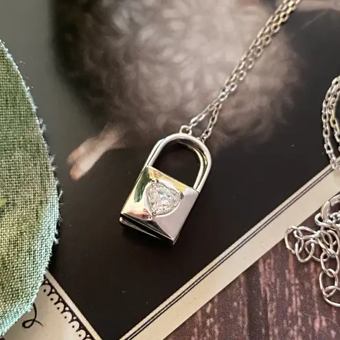 Sterling Silver 6 Way Change Love Heart Double Side Australian Crystal Necklace