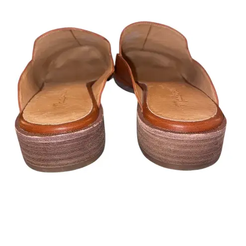 Madewell Frances Loafer Mule Leather Burnished Mahogany classic coastal fall Brown Size 7.5
