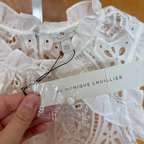 Monique Lhuillier BHLDN  White Lace‎ Mini Dress 2 NWT