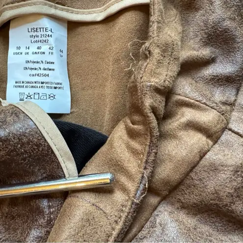 LISETTE L Montréal Faux Suede Brown Distressed Pants