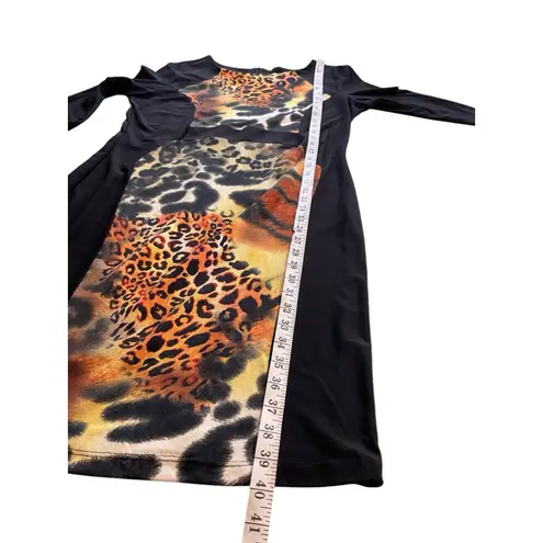 FRANK LYMAN geometric Animal Print Sheath Shift Dress 14