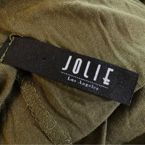 Jolie Flowy Tank Top Dark Olive Green Small
