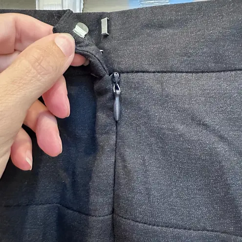 Tiger of Sweden Deep Sea Navy Wool Designer Chic Front Slit Pencil Skirt Size XS Blue