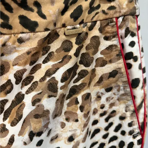 Escada Vintage Animal Print Flared Denim Brown Size undefined