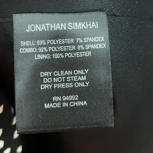 Jonathan Simkhai Polka Dot Ruffle Midi Dress Strapless Women’s Size 4 Black