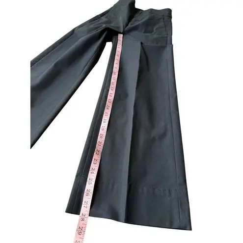 J. Crew Black Frankie Wide Leg pant in stretch twill Size 0 Black