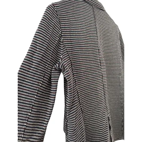 Ann Mashburn Stretch Woven Herringbone Cotton Double Button Blazer Size Medium