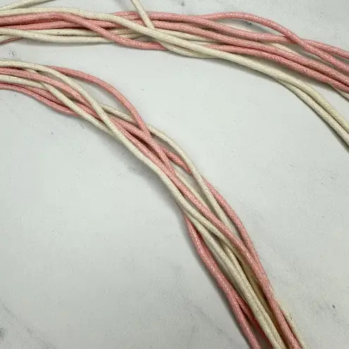 Womens Chunky Shell Chip Studded Tie Belt Boho Medium (M) Large (L) ✨ Pink