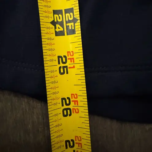 Democracy Women's Navy V-Neck Top Size XL Plush Billowy Sleeves Athleisure Cozy