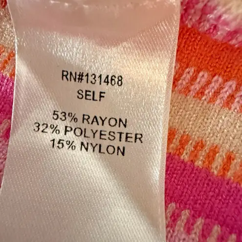 Avara Striped Knit Sweater Pink Size M
