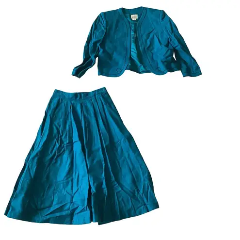 Leslie Fay Wool Blend Skirt Set