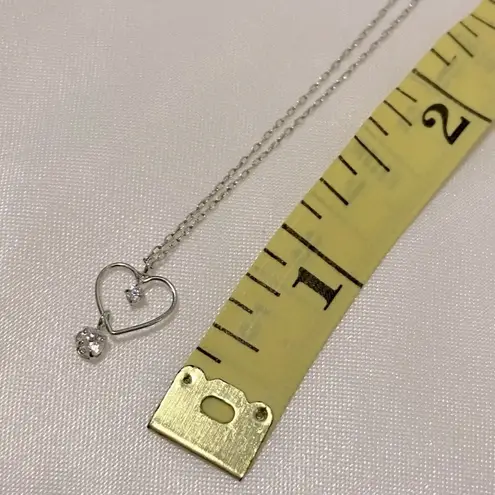 Delicate Silver Heart Pendant Necklace