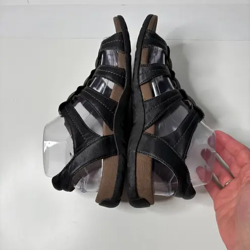 Taos Cleopatra Black Leather Gladiator Sandals Shoes Womens 40 (9) Comfort SEE