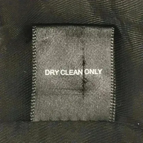 Women’s XS Wool Blend Longline Coat Herringbone Minimalist Zip Front Overcoat Gray