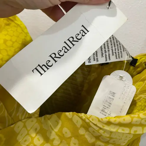 Saaksha & Kinni Bandhani Strapless Yellow Gown NWT Formal Maxi Dress XS