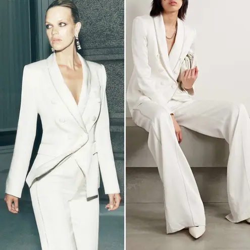 Veronica Beard NWOT Jagger Dickey Crystal-embellished Satin-crepe Blazer Size 12