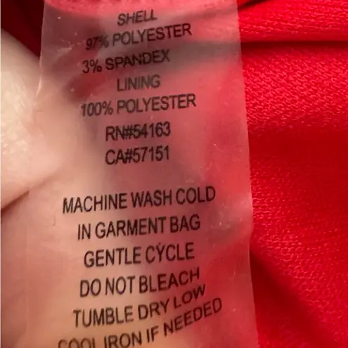 Ellen Tracy Red Embroidered Mini Sheath Dress Size 12