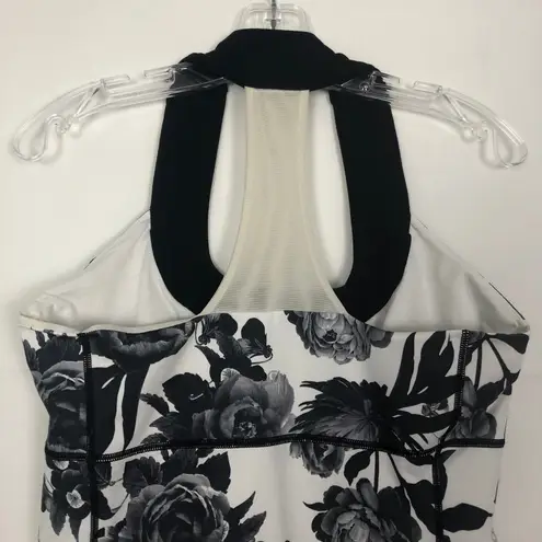 Women's Floral Tankini Halter Top Size S Black