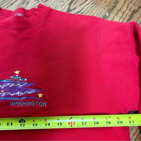 Vintage 90’s Christmas Sweatshirt Washington Size L Red Size L