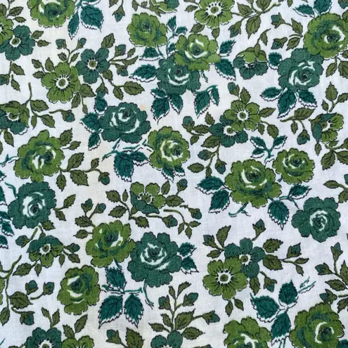 Vintage 50s Shapely Classic Floral Calico Shirt Multi