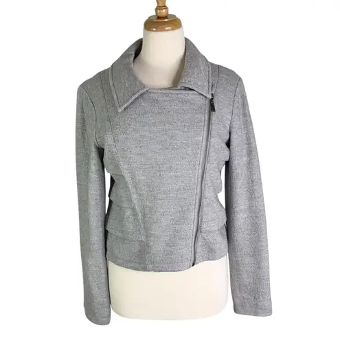 Mac & Jac Wool Blend Moto Jacket Gray Size M Size M