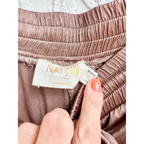 Nation Ltd Del Ray Pull On High Rise Dressed Up Lounge Pant Sahara Womens Size L