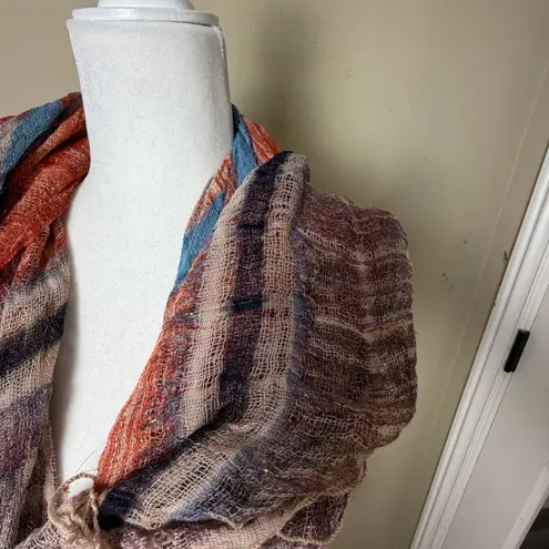 Caribe Woven Scarf Neutral Colors Pashmina Festival Rave Tan