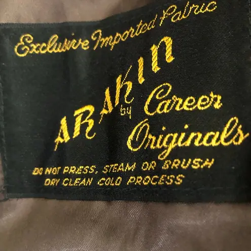 Hens & Kelly vintage 70s Jackie O Peacoat Faux Fur Double