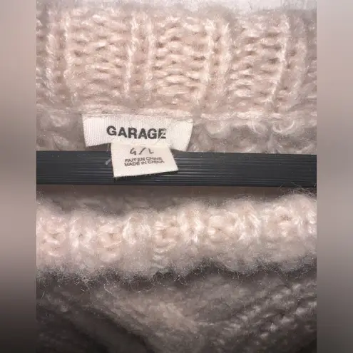 Garage  Cable Knit Chunky Cropped Sweater Sz L