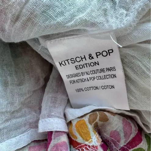 KITSCH & POP Edition Boho Rainbow Paisley Maxi Dress S White