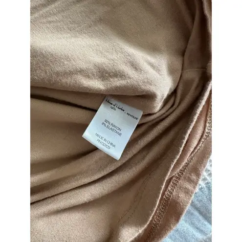 House of Harlow Revolve Halter Bodycon Mini Dress Tan Clubbing Sexy Size Small