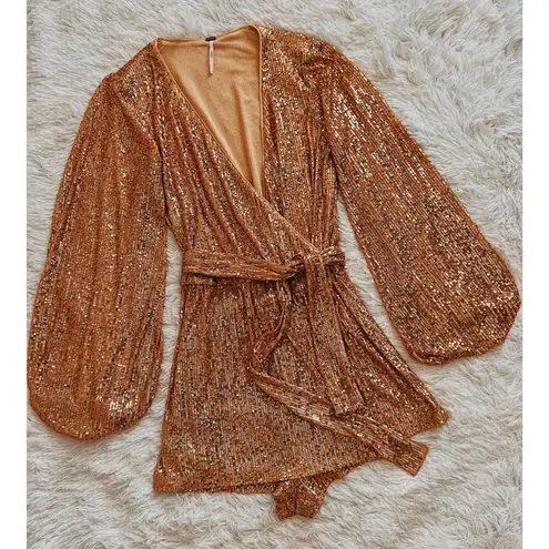 Free People Christa Sequin Romper