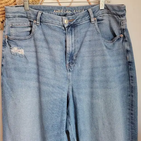 American Eagle , Curvy Mom High Rise Stretch Distressed Women's Jeans, Size 16