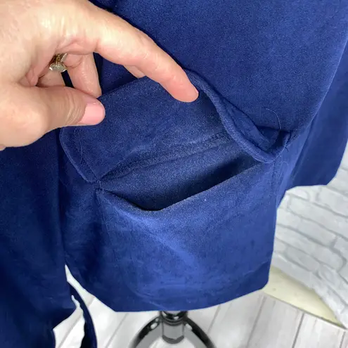 Maren full zip collared jacket navy blue sz 14