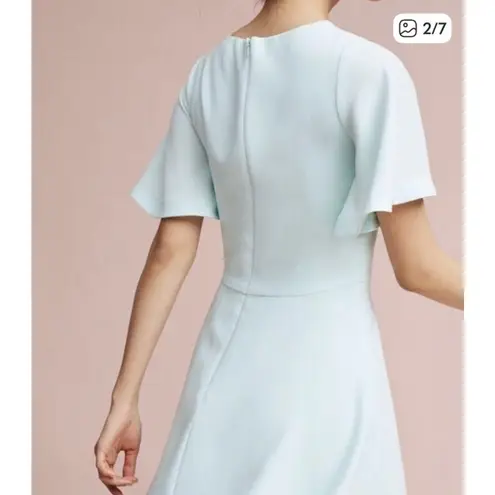 Shoshanna NWT Lovisa Mint Flutter Sleeve A-Line Dress, 8