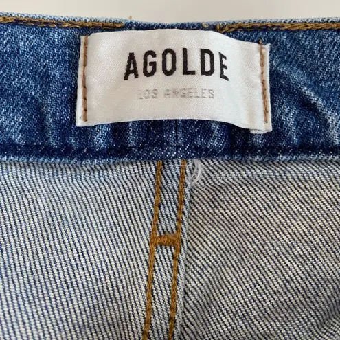 AGOLDE  Blue Riley Crop High Rise Straight Leg Jeans Size 25