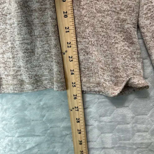 Betabrand Womens XL UltraEase Scoop Ribbed Cuff Top Beige Brown Heather