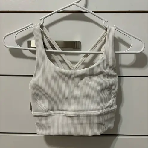 Lululemon  Energy Bra Long Line Texture White