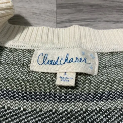 Cloud Chaser Olive Green Creme Aztec Dress; Large