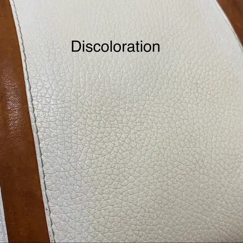 Vintage VALENTINA White Pebbled Leather Large Zip Tote Bag