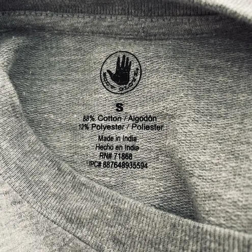 Body Glove Cropped Sweatshirt Gray Size Small