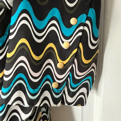 Missoni Graphic Print Lightweight Coat w/Belt - Size 10