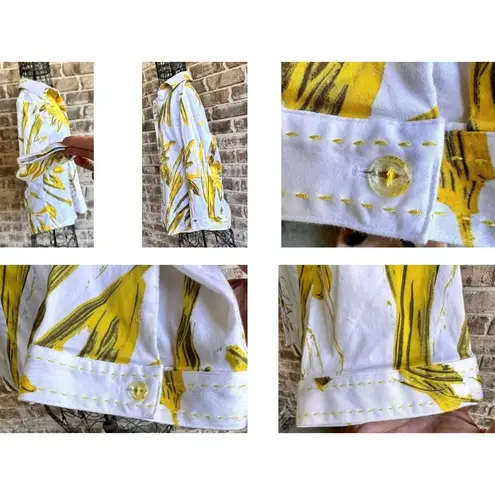 Paperwhite Floral Shirt Size 10 Tailored Blouse Nordstrom Pop Art Decor … White