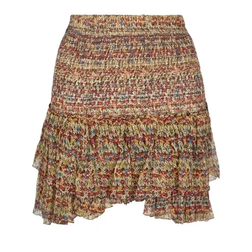 Isabel Marant ÉTOILE earley printed silk chiffon mini skirt in multicolored