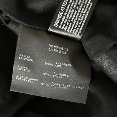 Marc New York Andrew Marc Black Genuine Leather Moto Jacket Size Small