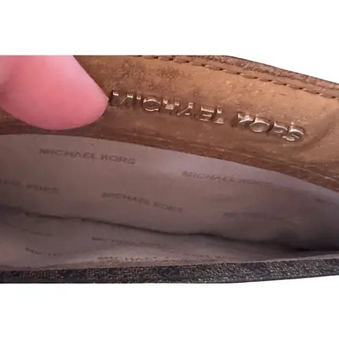 Michael Kors  Mercer 'MK' Logo Continental Zip Around Wallet in Brown, Vintage