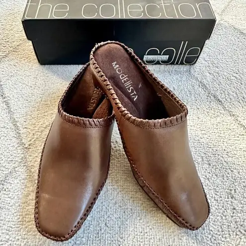 NIB Modellista Brown Leather Slip